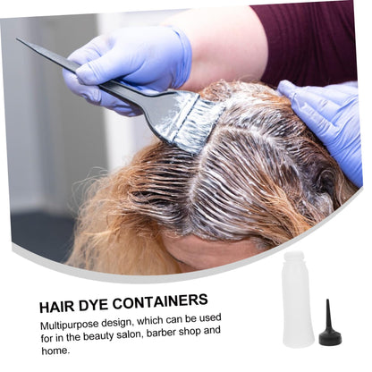Premium clear plastic dry cleaning bottles for hair oiling and root coloring treatments.