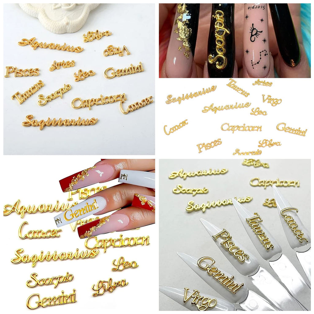 Side angle view of gold and pink alloy word message studs