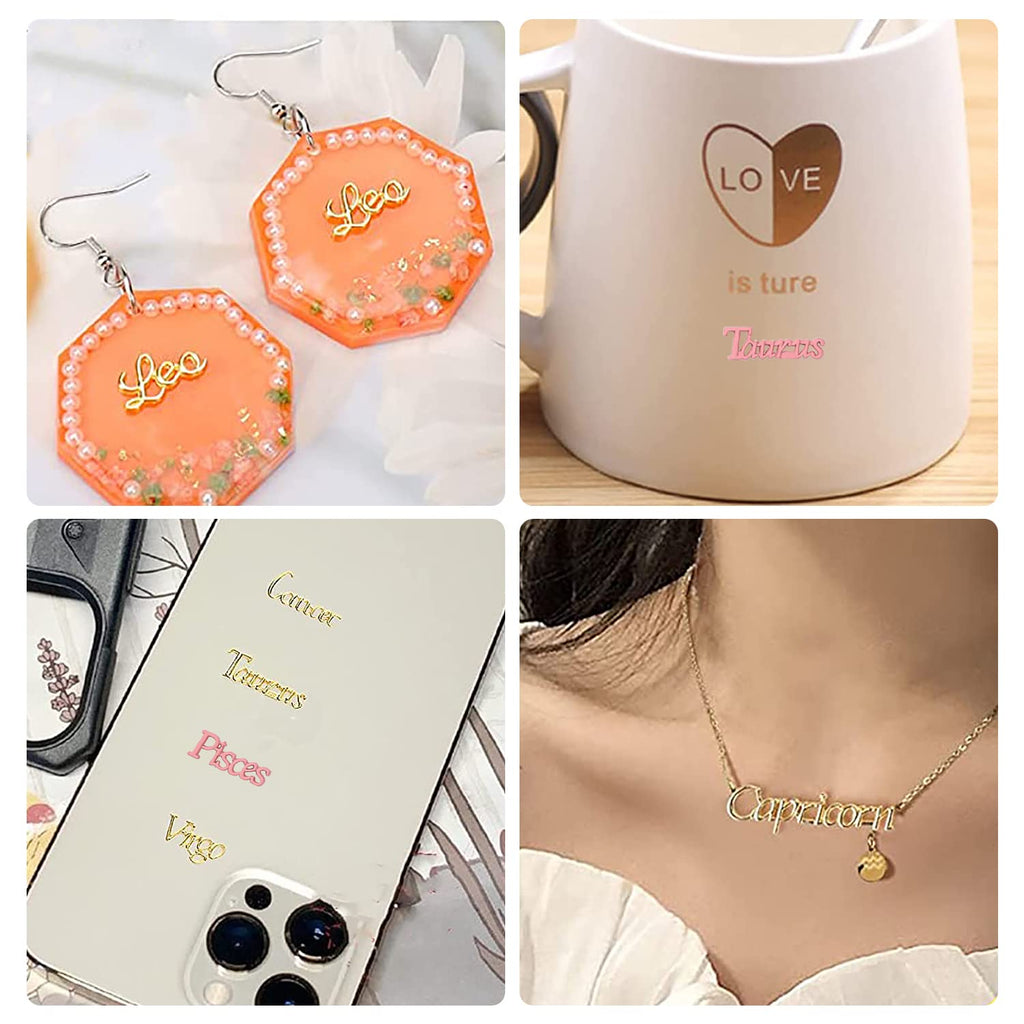 Complete set of XEAOHESY twelve constellation nail charms