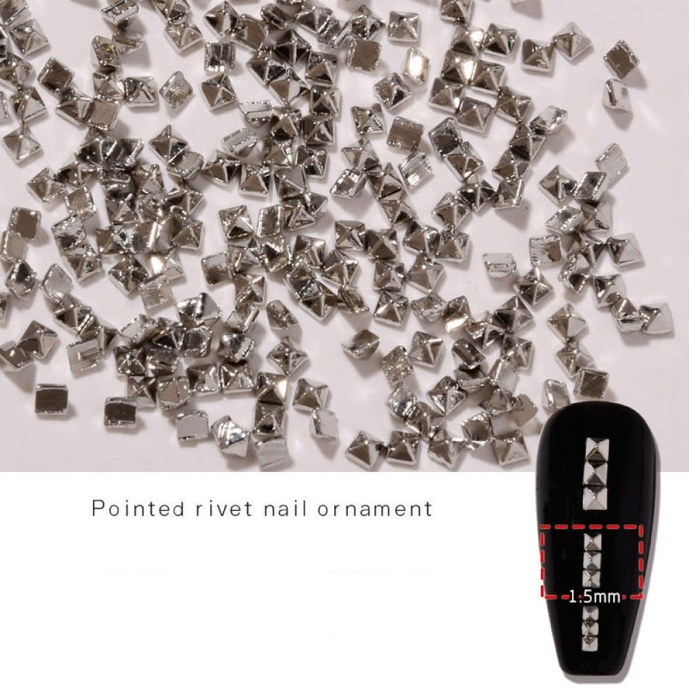 Chunmeng 3 pack packaging highlighting the authentic imported mini spike rivets for creative nail art.