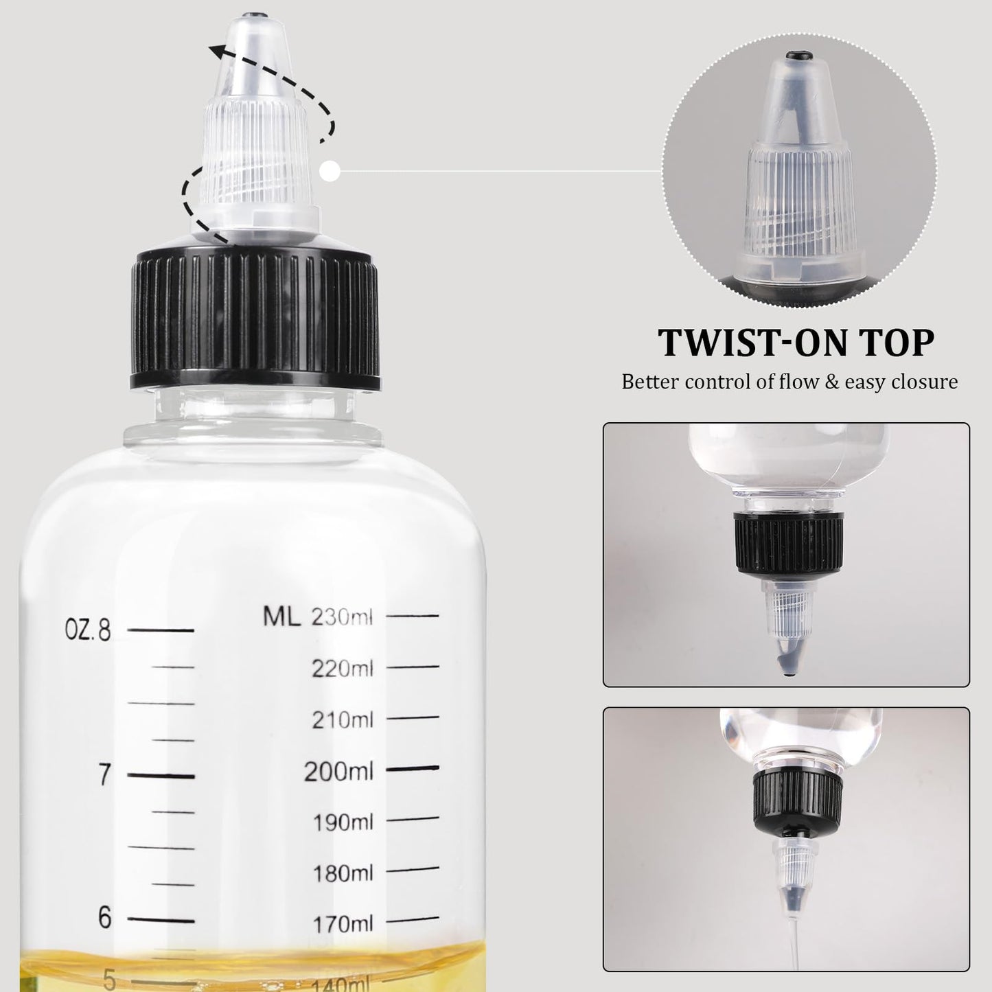Durable Segbeauty five hundred milliliter empty refillable bottle being held to demonstrate the soft squeeze plastic.