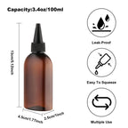 Cosywell amber plastic applicator bottles showing leak proof twist top cap close up