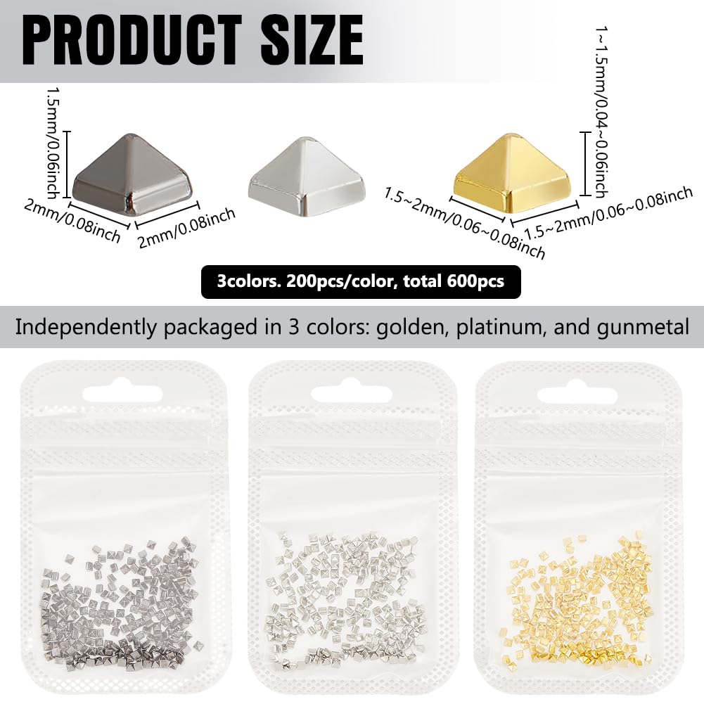 PH PandaHall nail art accessories in clear storage containers