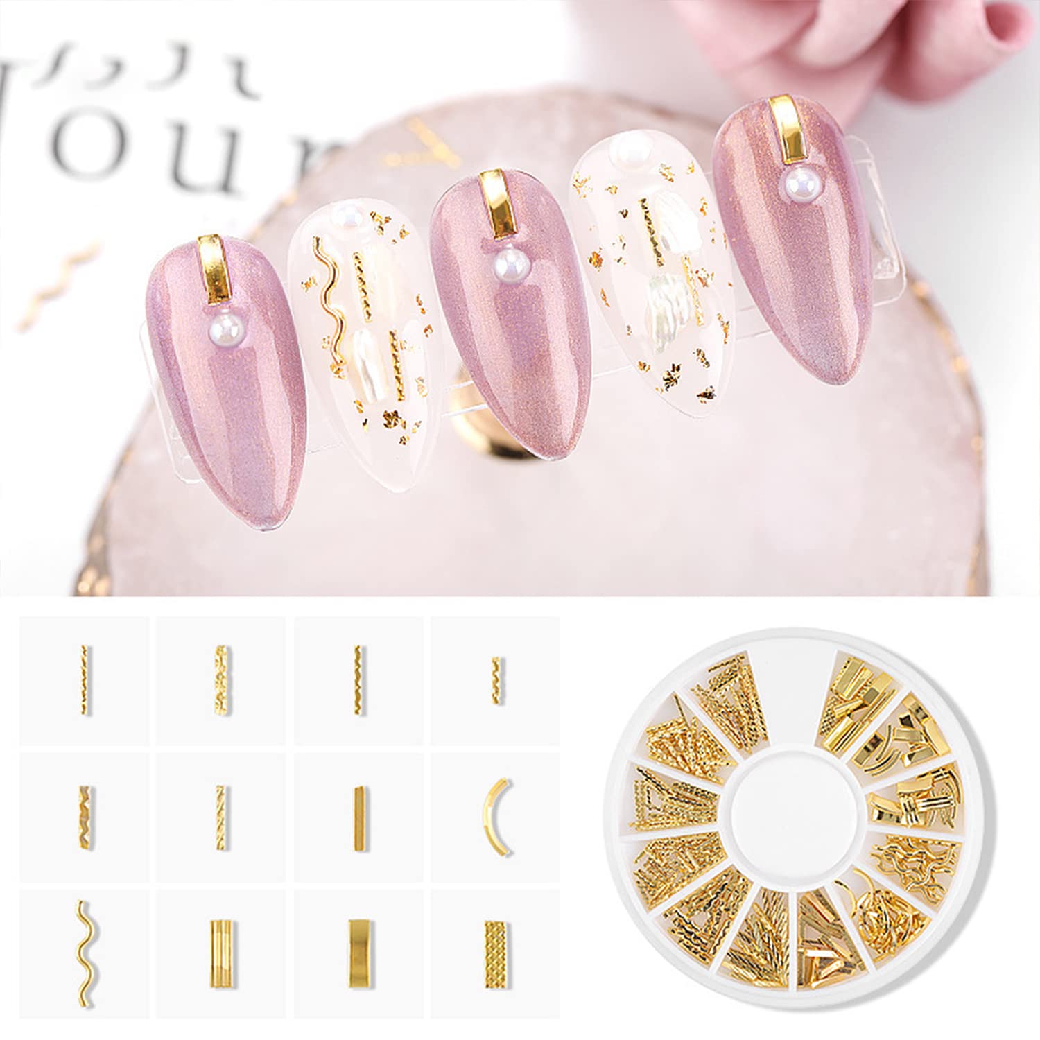Danneasy professional nail art tools including the wax pencil and curved tweezers.