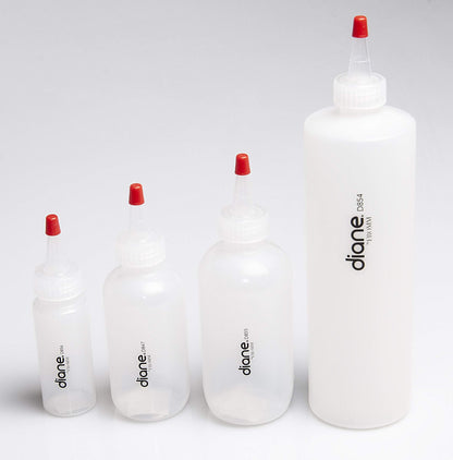 Close up of Diane applicator bottle precision tip and measurement markings