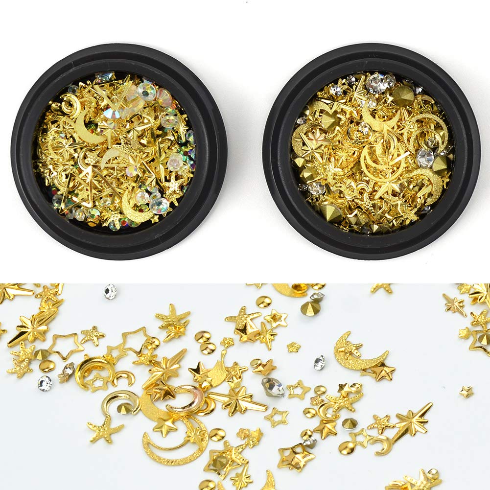 MEILINDS sparkle rhinestones and hollow geometric charms arranged for DIY styling