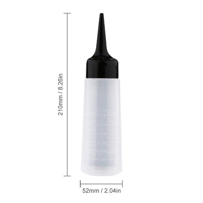 Yebeauty hair dye squeeze bottle 150ml with measurement markings for accurate mixing