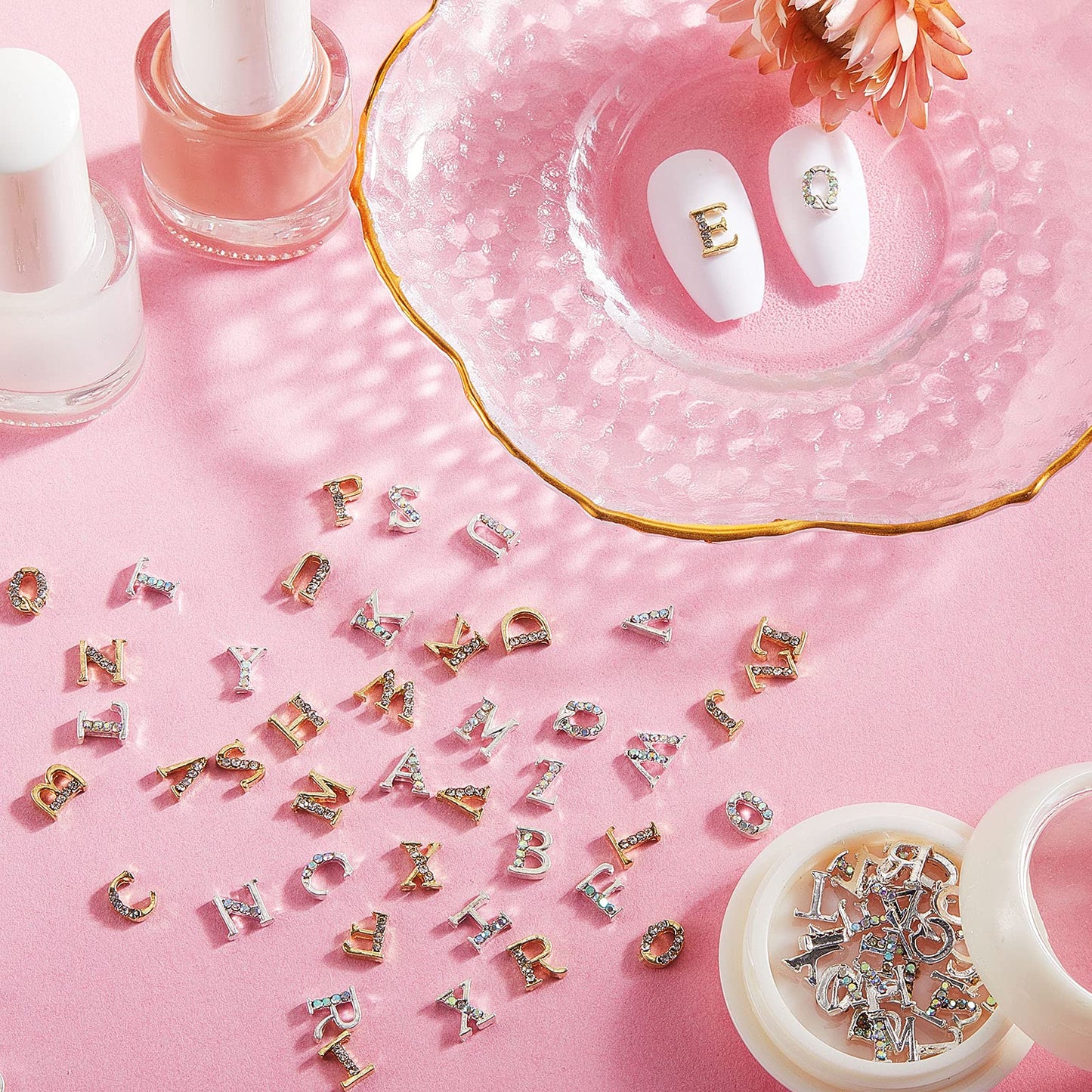 Full packaging display of the authentic Maitys 104-piece imported nail art decoration set.