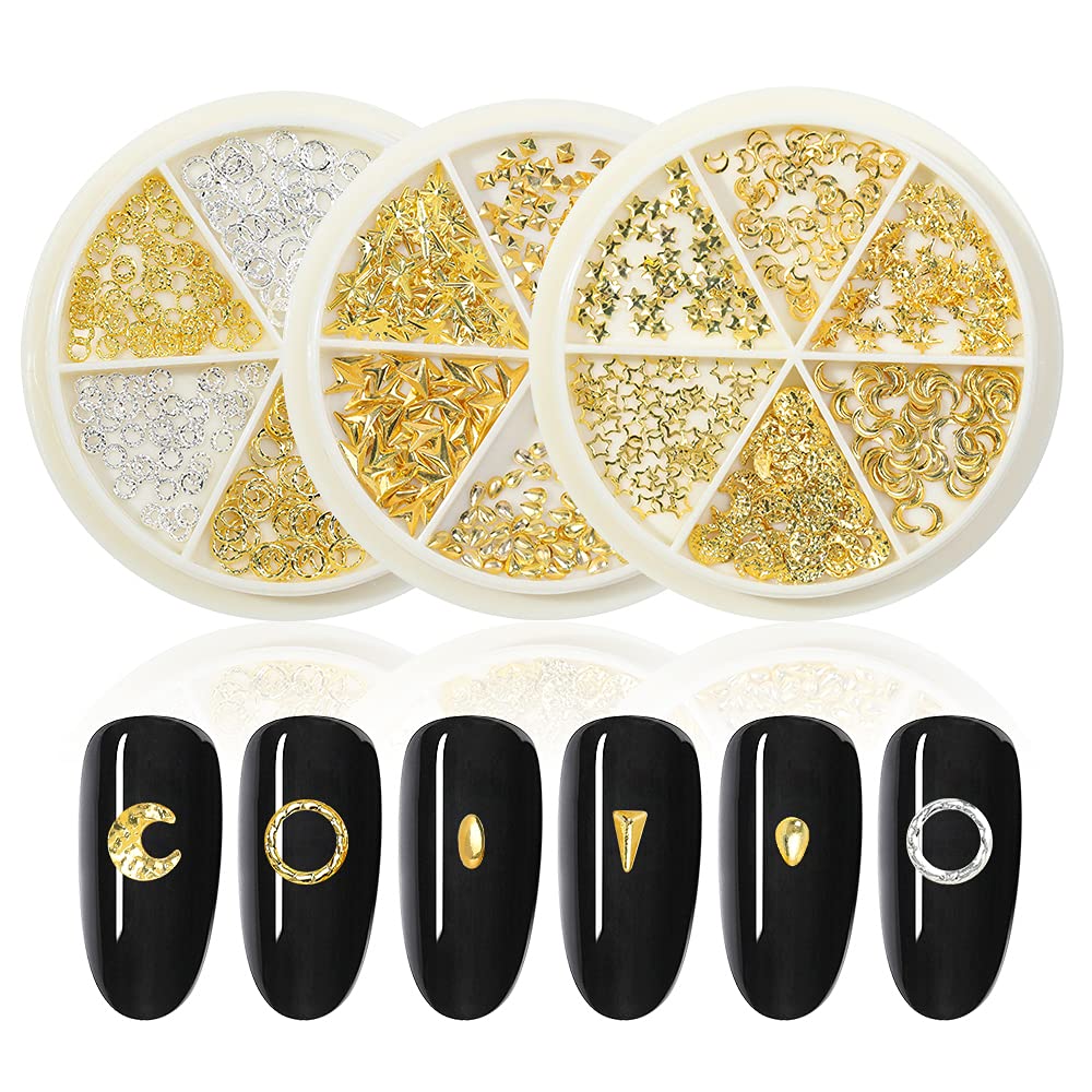 Packaging view of HNUIX imported 3D nail jewelry collection for creative salon and home manicure designs