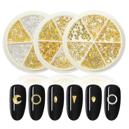 Packaging view of HNUIX imported 3D nail jewelry collection for creative salon and home manicure designs