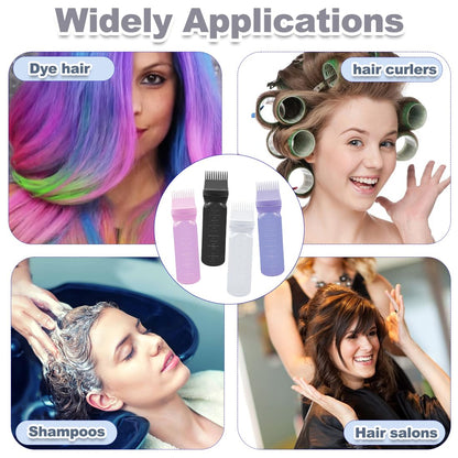 Washable and reusable root comb applicator set for mess free scalp oiling