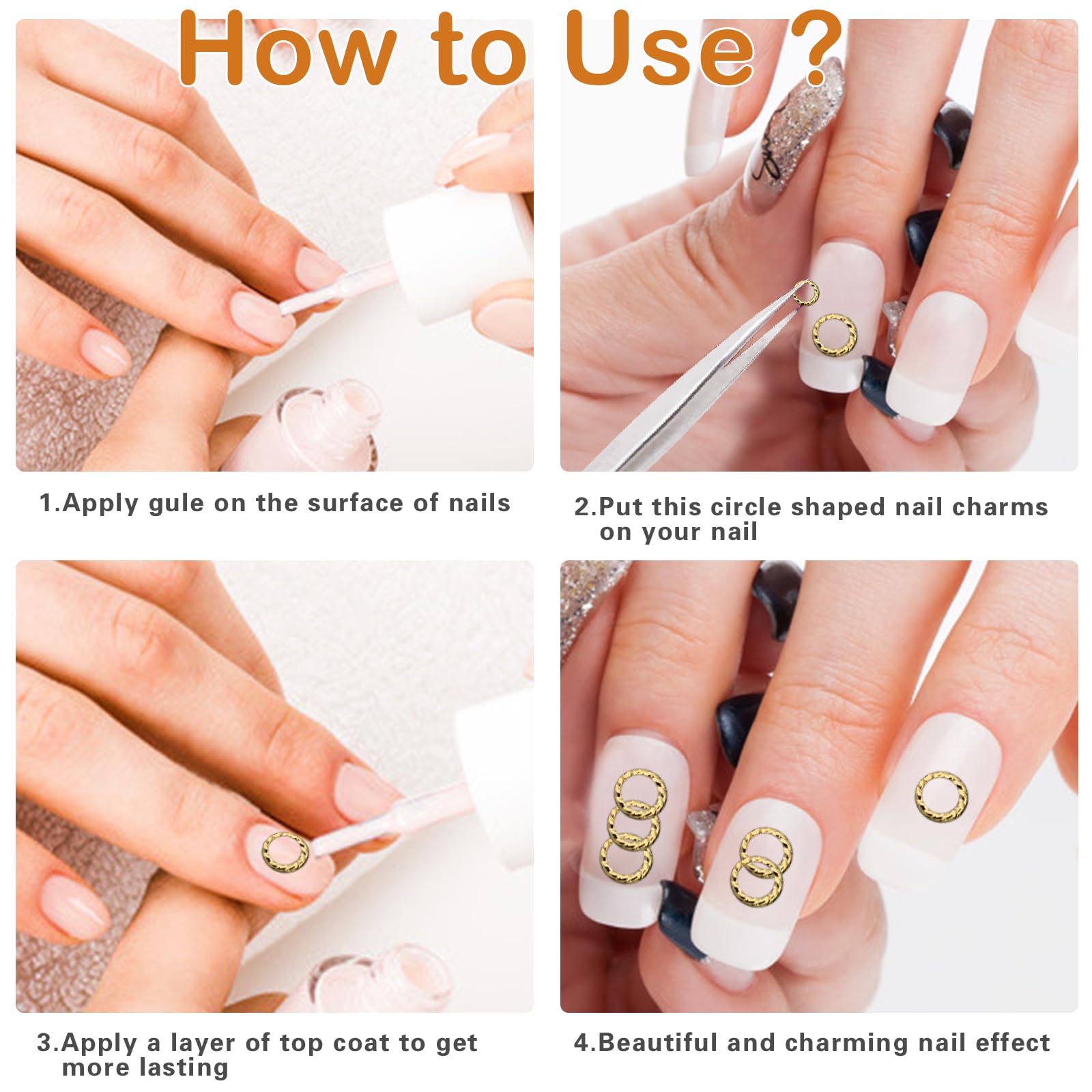 Full packaging view of the five hundred pieces salon quality metallic studs set for professional nail artists.