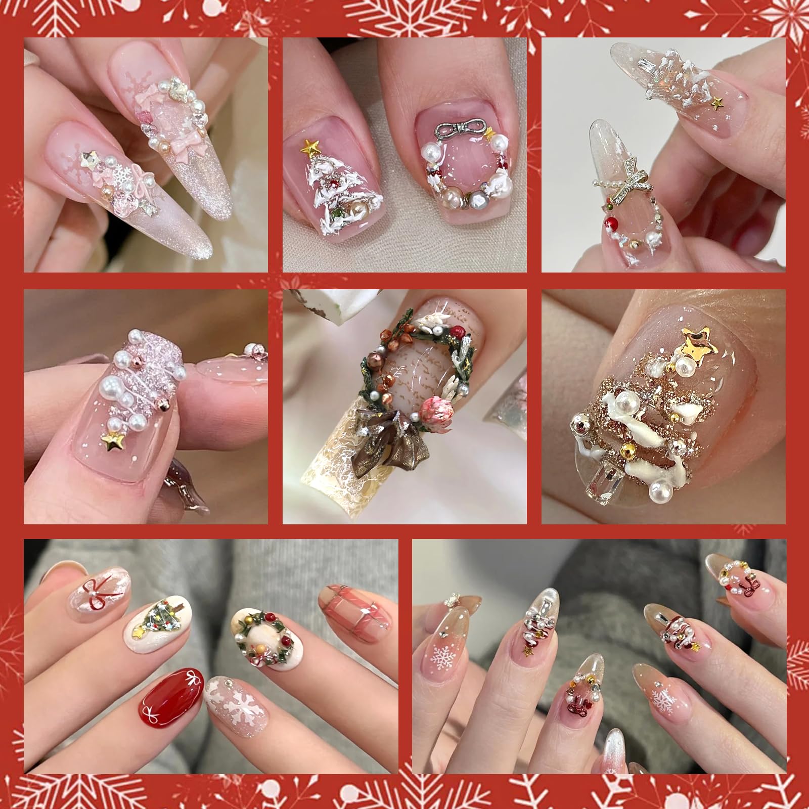 Belleboost nail charms assortment highlighting the independent lids on individual grids