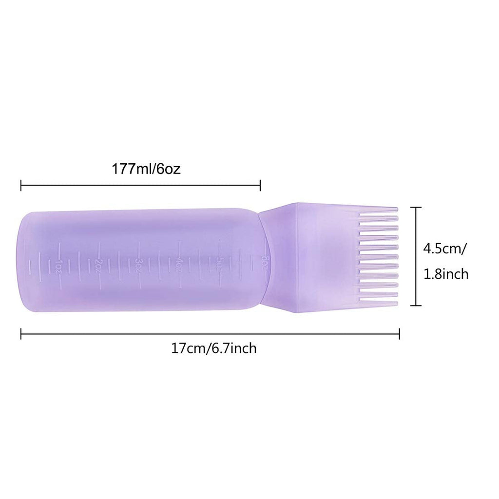 Yebeauty hair oil applicator bottle highlighting the built-in root comb head teeth