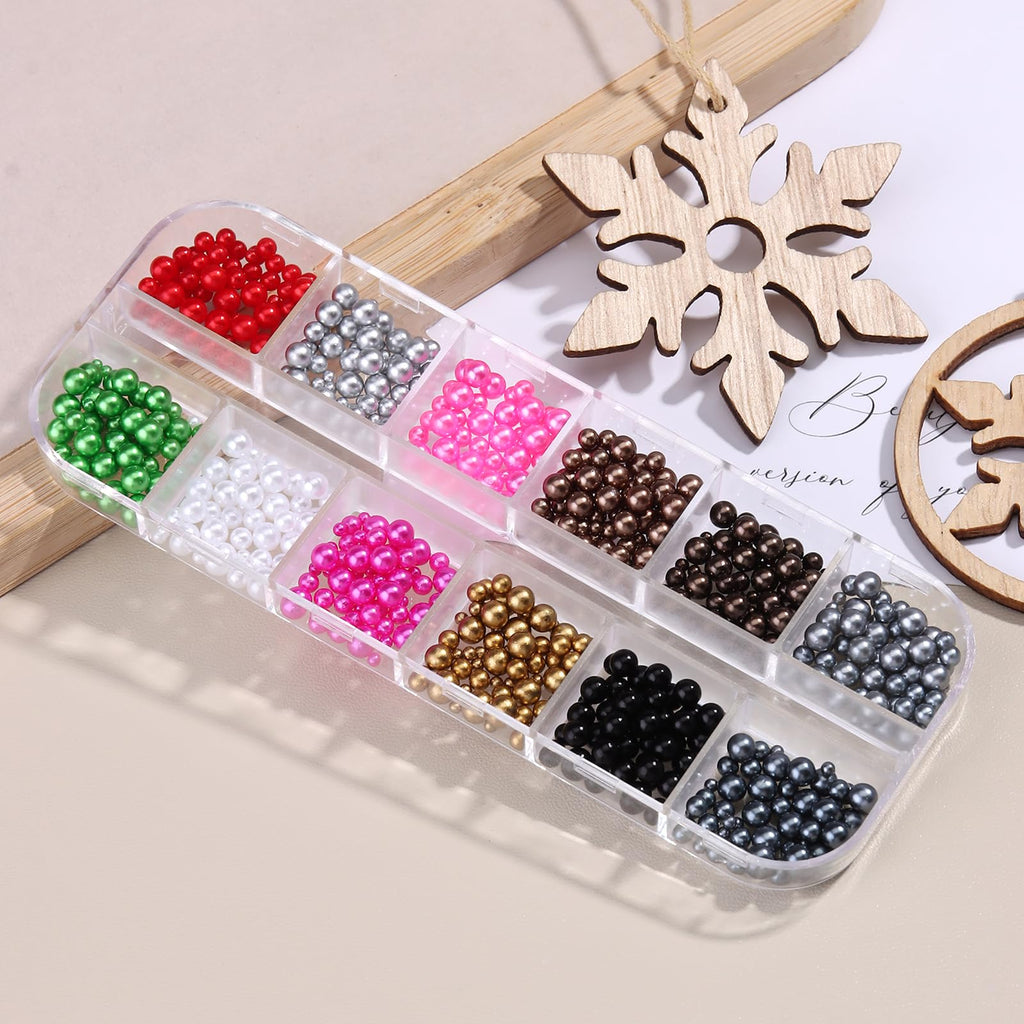 Creative 3D Korean style manicure decorated with Belleboost pearl studs
