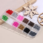 Creative 3D Korean style manicure decorated with Belleboost pearl studs
