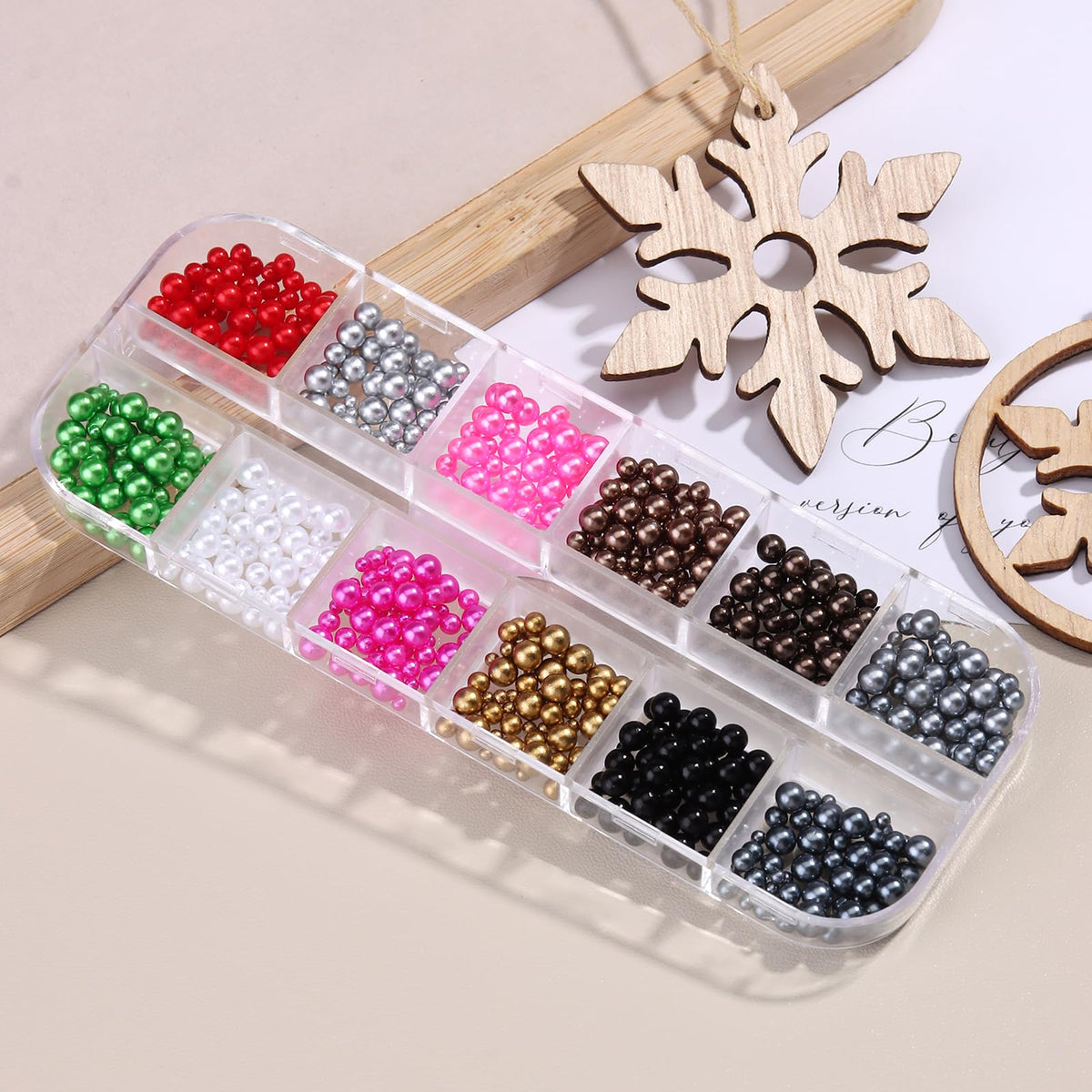 Creative 3D Korean style manicure decorated with Belleboost pearl studs