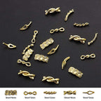 Close up of 3D twist and braided chain designs for acrylic nails