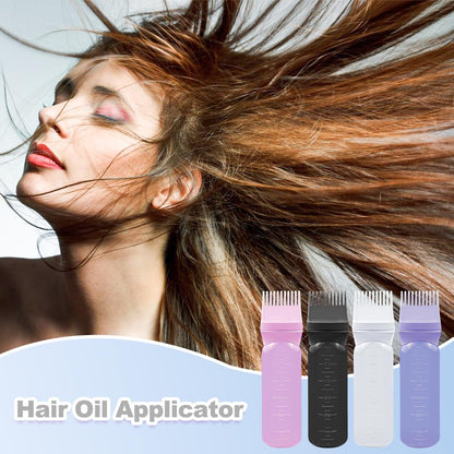 Demonstration of the flexible squeeze bottle dispensing liquid through the comb applicator