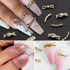 Complete 50 piece package of Silpecwee gold chain nail charms