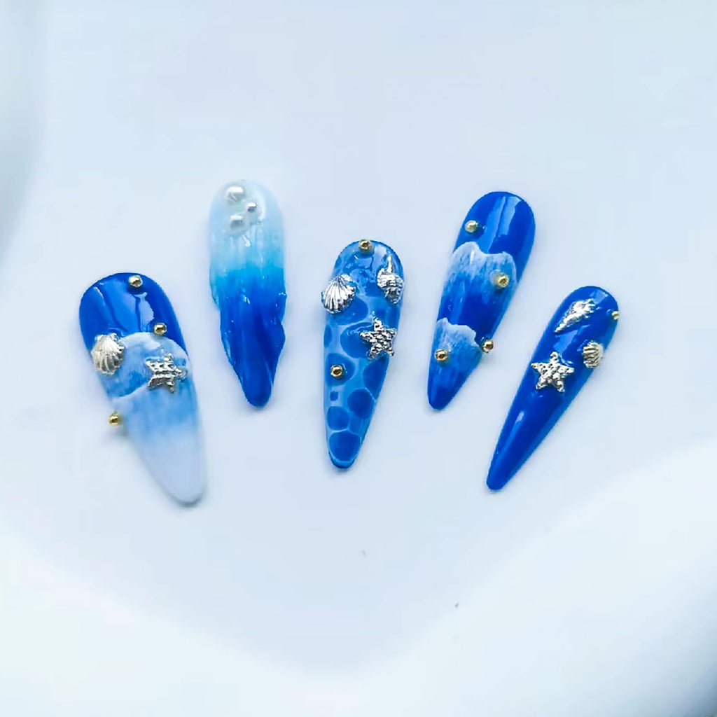 Assorted silver rivet designs for DIY nail styling
