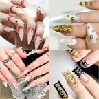 Y2K metal rings and rivet beads close up