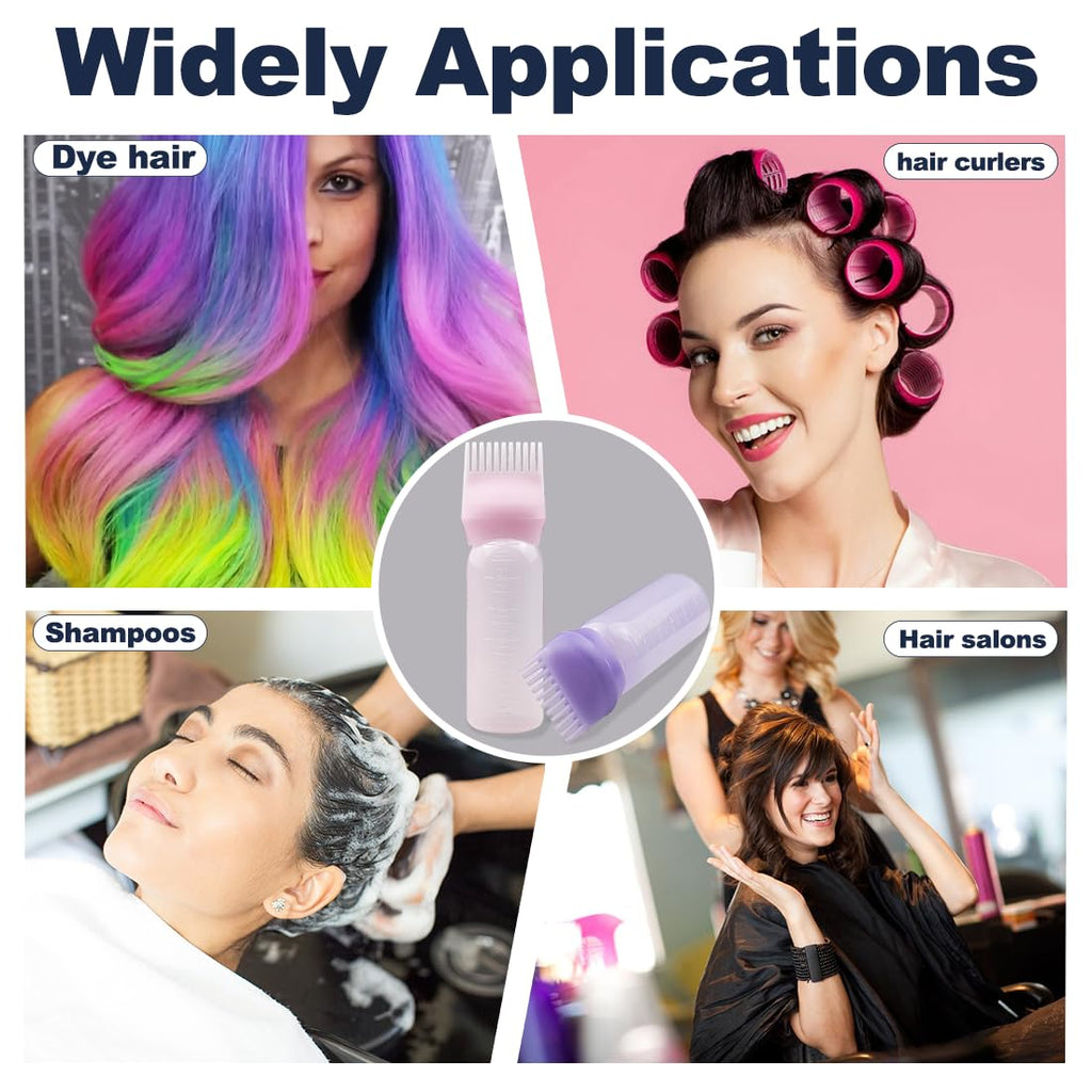 Premium imported ZGQHZR hair salon scalp applicator tools showing safe and lightweight construction for home hair care.