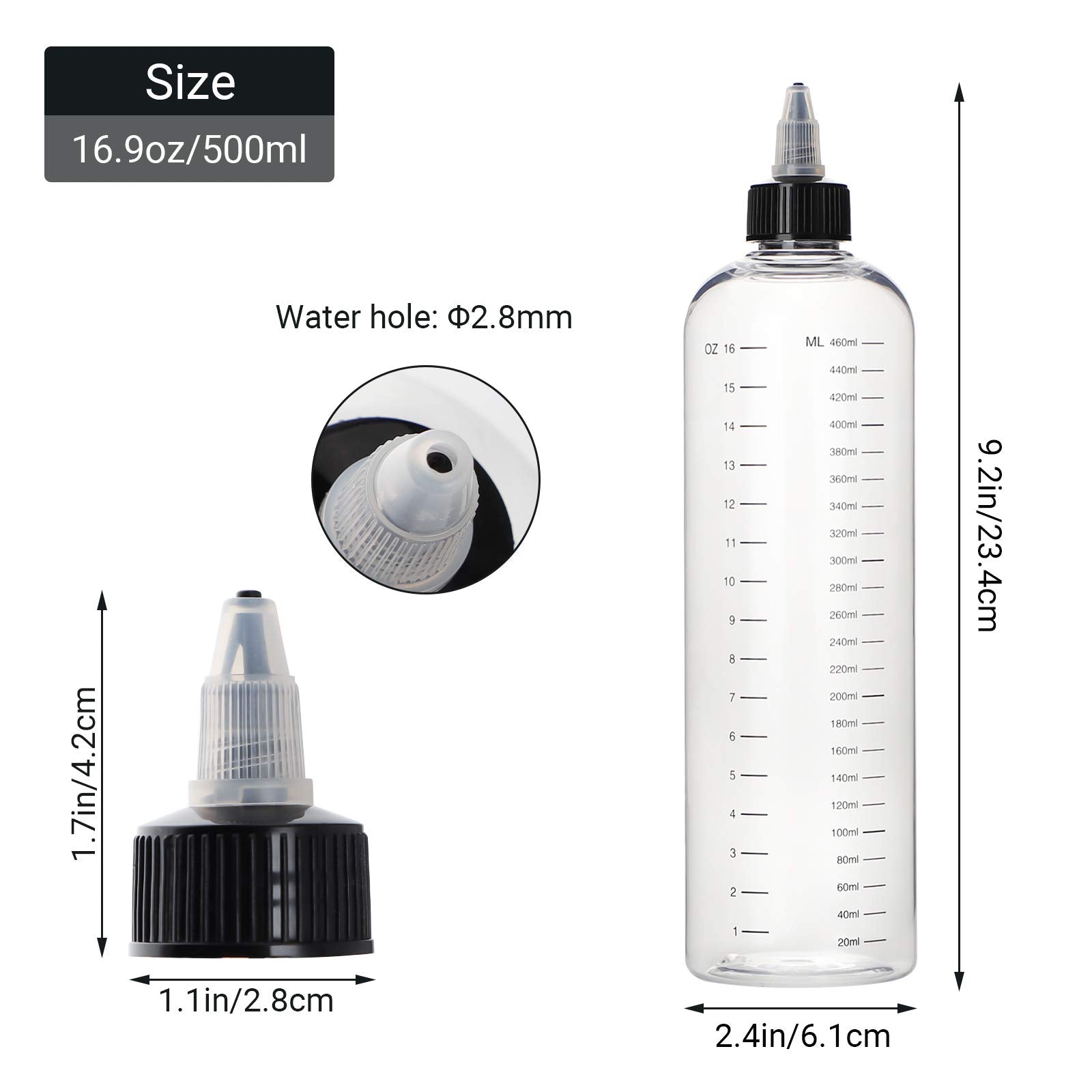Hand squeezing a flexible five hundred milliliter refillable empty liquid container