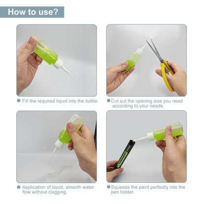 BlingKingdom precision plastic glue bottles set of six showing the flexible squeezable design for detailed craftwork.