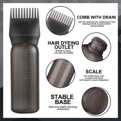 Squeeze hair dye bottle showcasing the graduated measurement scale markings clearly
