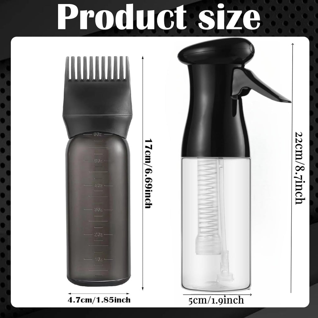 Close-up view of the root comb applicator bottle cap highlighting the liquid output prongs for scalp oiling.