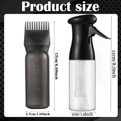 Close-up view of the root comb applicator bottle cap highlighting the liquid output prongs for scalp oiling.