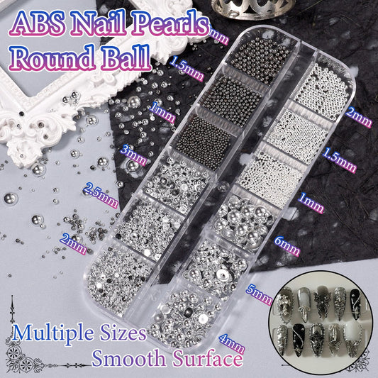 Assorted black and silver nail rivets and cone spikes