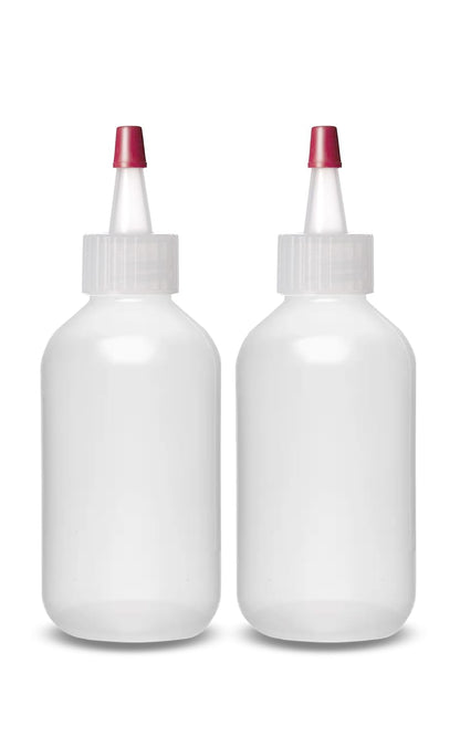 Ljdeals applicator bottles showcasing the removable red tip cap and the pre-cut precision spout.