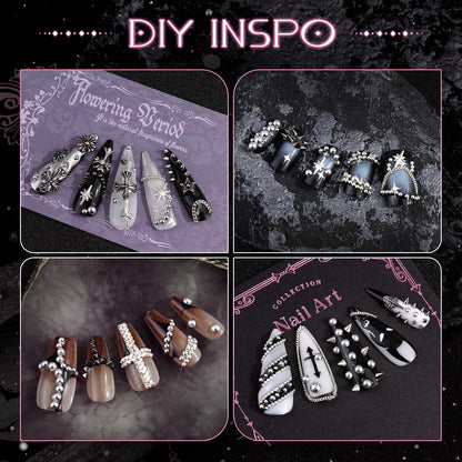 Variety of nail pearls and steel caviar beads from Belleboost