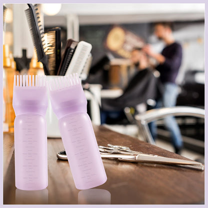 Portable reusable purple hair oil bottle with accurate scale markings