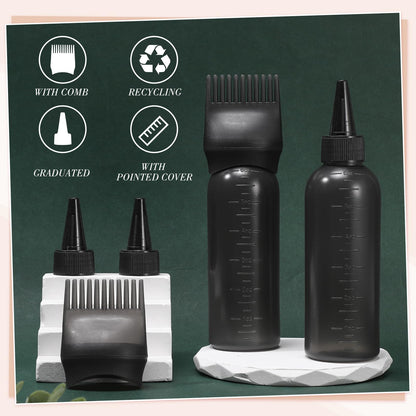 Two pack of black Pimoys scalp oiling tools with additional replacement cap accessories.