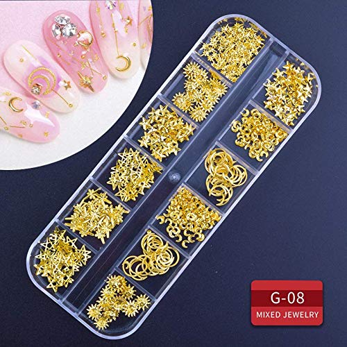 Artdone nail art accessories kit displaying the included white wax picker pens and stainless steel placement tweezers.