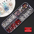 Artdone nail supply kit showing compartmentalized storage boxes
