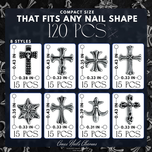 Detailed view of the curved back design on silver acrylic cross ornaments for a comfortable fit.
