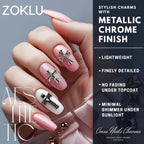 Assorted Y2K style acrylic cross decorations displayed on a manicure hand