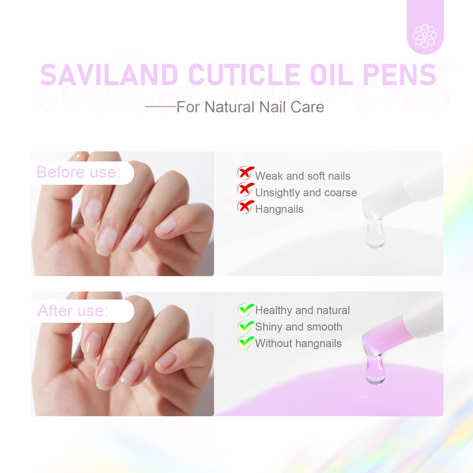 Vitamin E infused cuticle softener being applied to dry nails