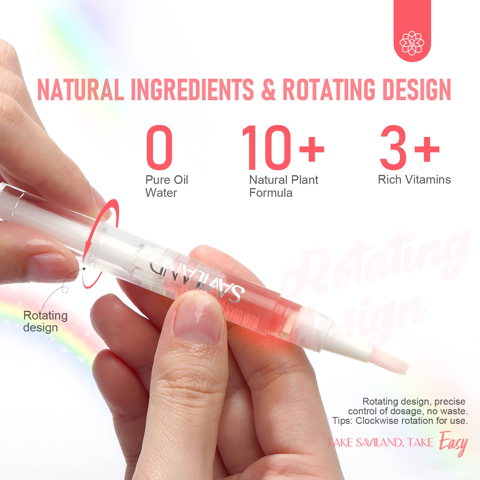 Twist mechanism detail of the portable travel cuticle oil stick
