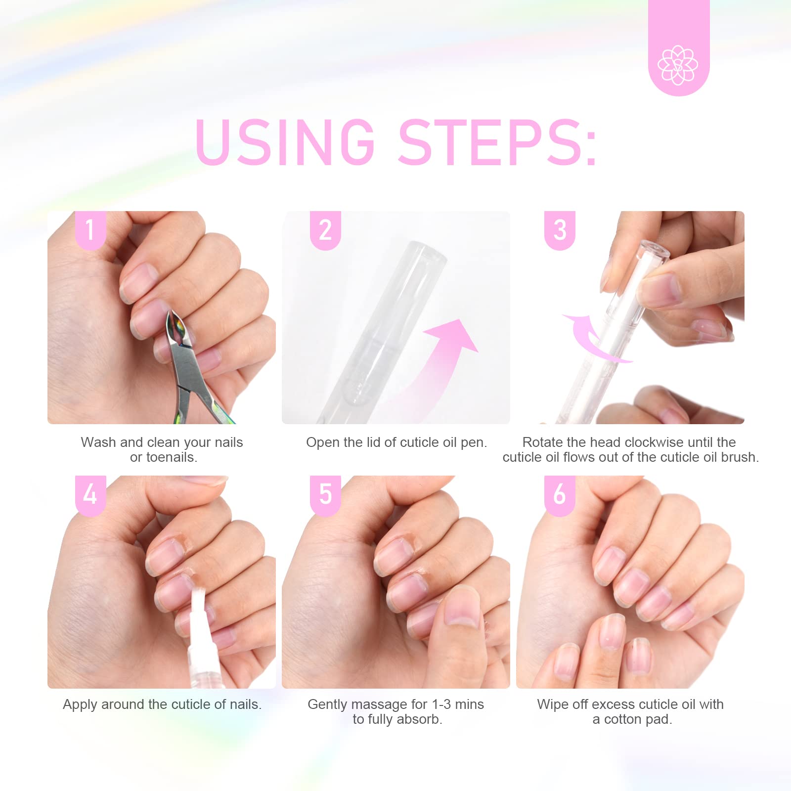 Before and after results of healthy moisturized hands and cuticles