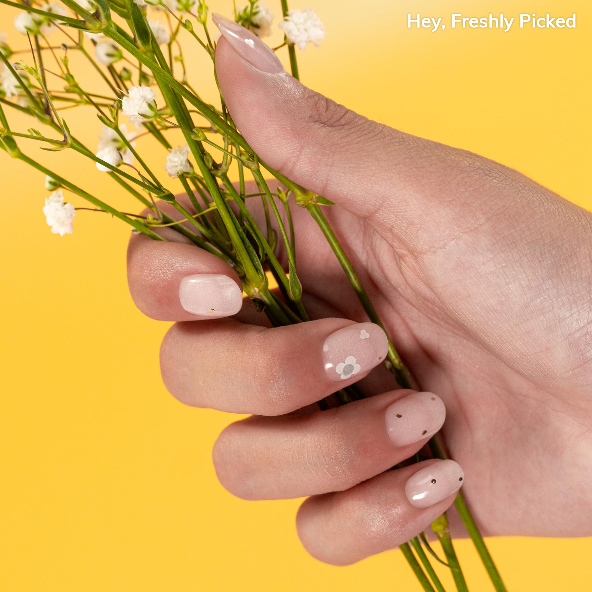 Heyhae gel nail strips kit components including prep pad and file