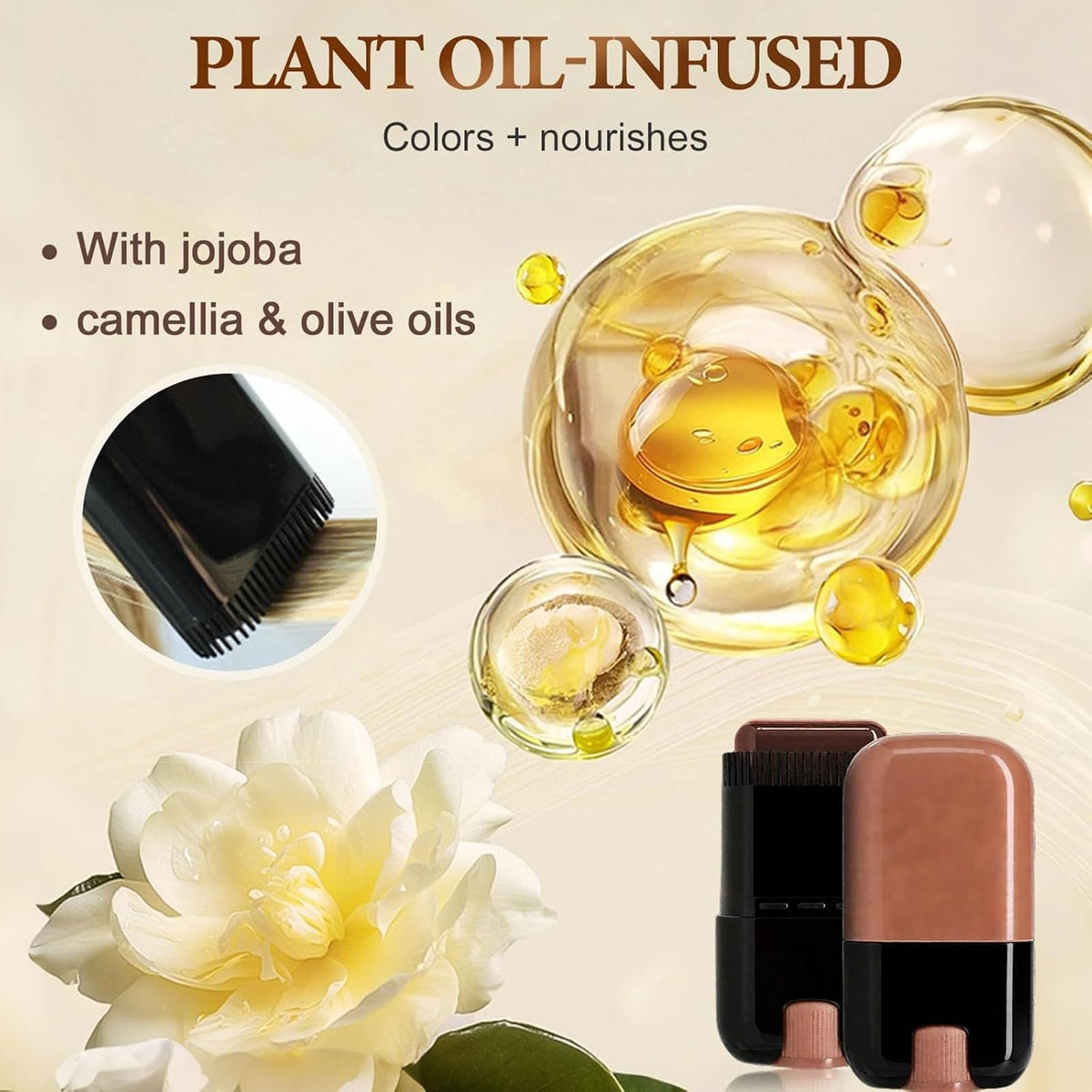 Close up of 2-in-1 hair touch up stick mechanism