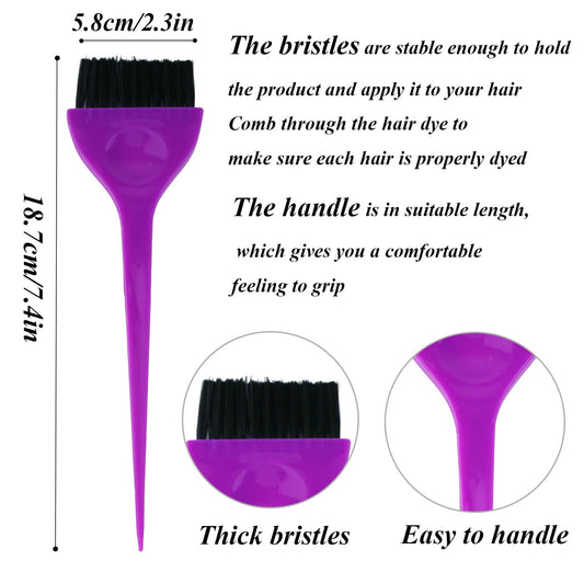 Close up of heat-resistant synthetic hair dye bristles