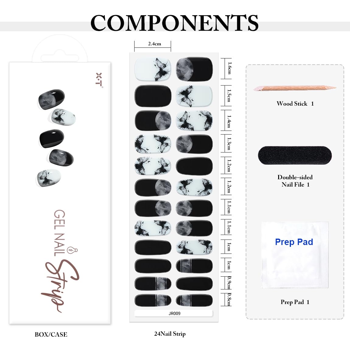 Instructions for curing XT gel nail strips with UV lamp