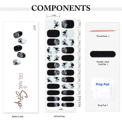 Instructions for curing XT gel nail strips with UV lamp