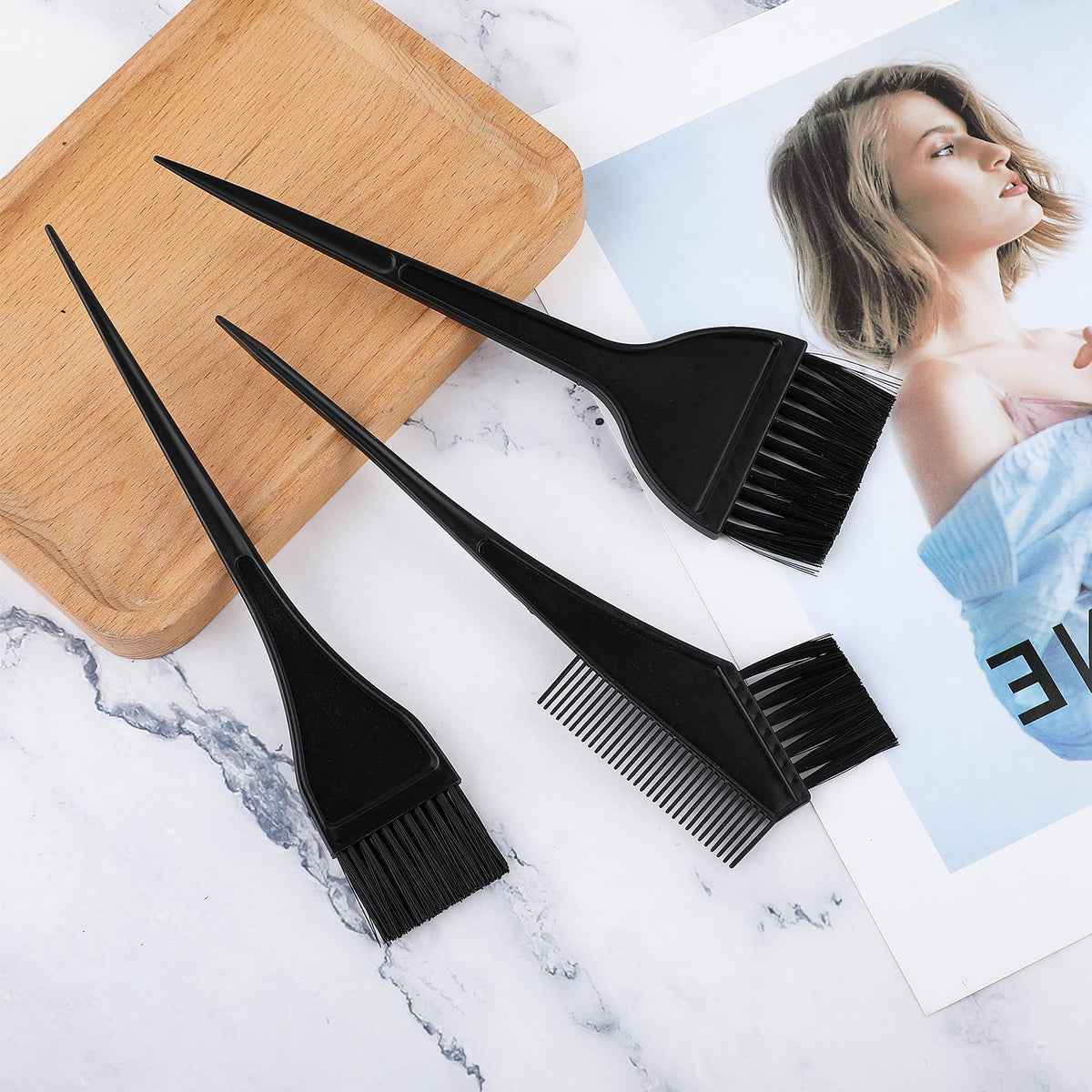 Ciatbyyj hair dye brushes kit in packaging